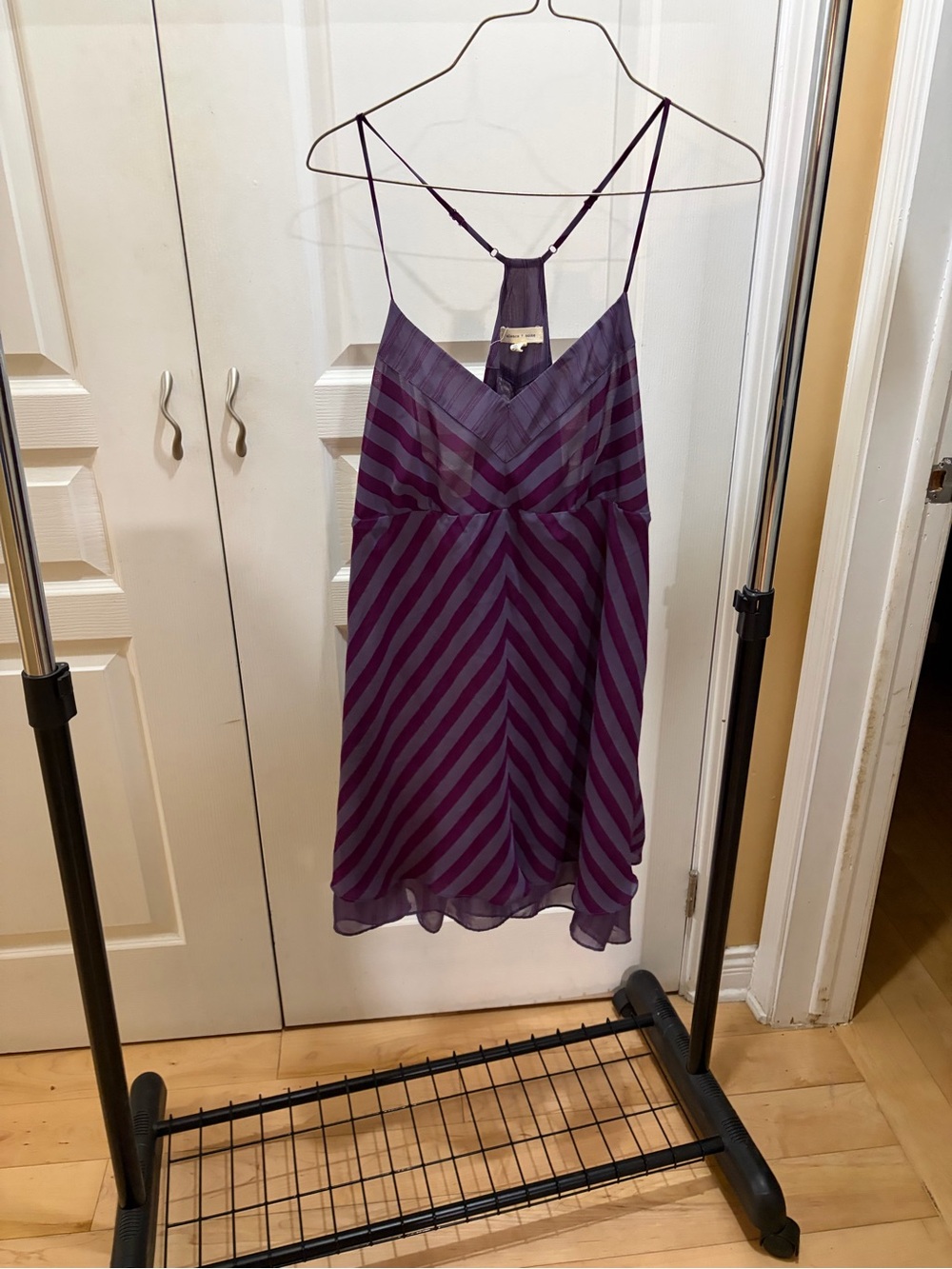 silence + noise Striped Mini Dress in Purple Like New size L